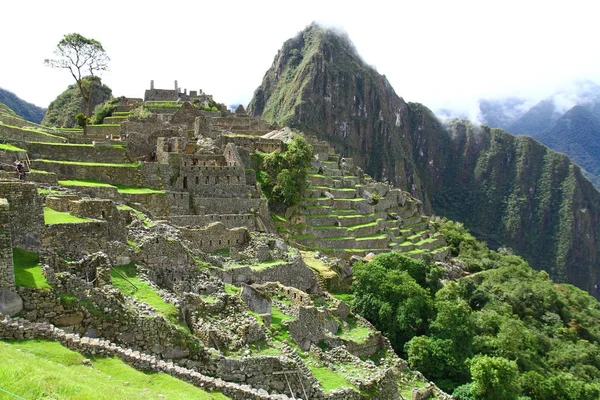 Machu Picchu Ókori Város Urubamba Folyó Völgye Peru Kilátás Machu — Stock Fotó