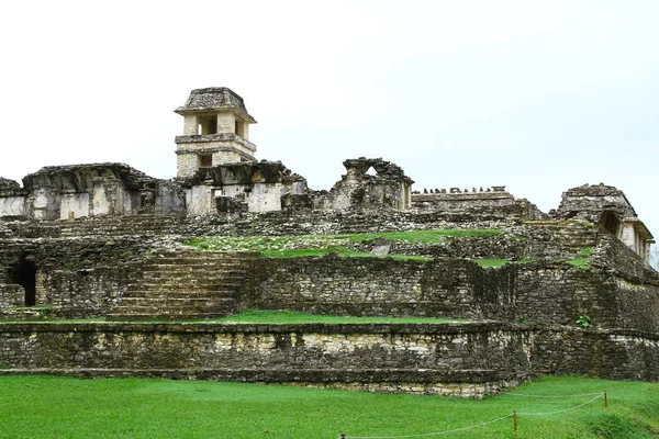 Palenque Mayan Ruins Chiapas Mexico Palenque Antigas Ruínas Maias Chiapas — Fotografia de Stock