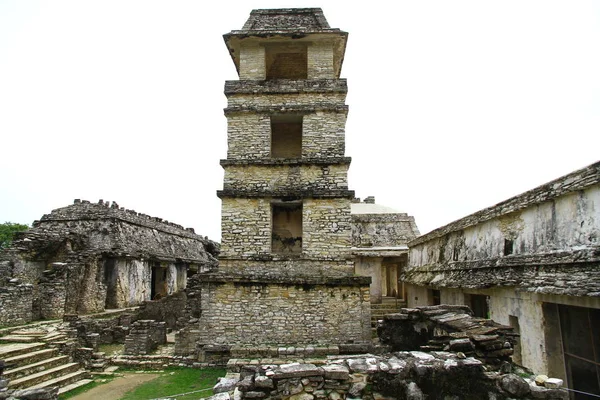 Palenque Mayan Ruins Chiapas Meksyk Palenque Starożytnych Ruin Majów Chiapas — Zdjęcie stockowe