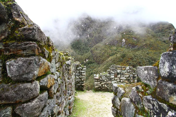 Machu Picchu Ancient City Urubamba River Valley Peru Een Uitzicht — Stockfoto