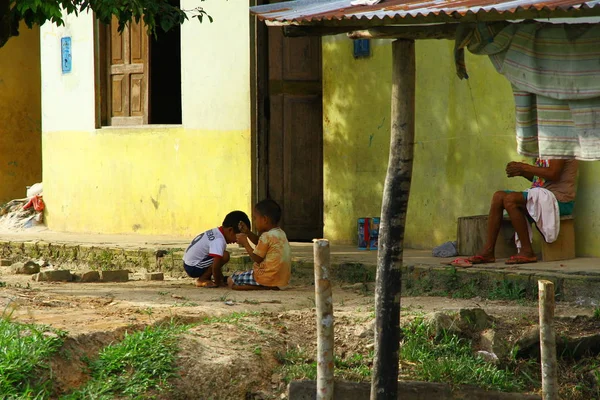 View Children Playing Yard Peru — Stock Photo, Image