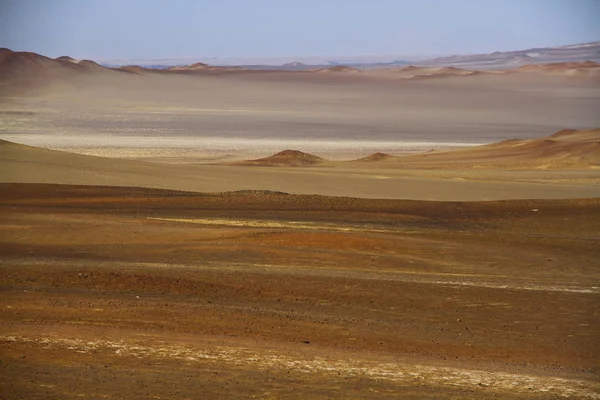 Een Prachtig Landschap Van Woestijn Met Verschillende Kleuren Grond Paracas — Stockfoto