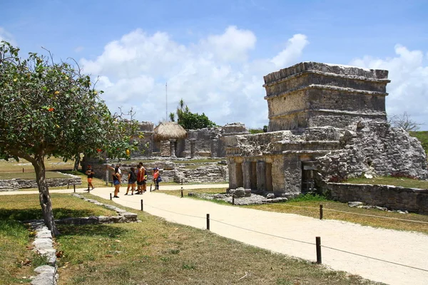 Tulum Archaeological Site Quintana Roo Mexico Junho 2019 Uma Vista — Fotografia de Stock