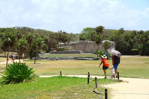 Tulum Arkeolojik Sitesi Quintana Roo Meksika Haziran 2019 Tulum Arkeolojik — Stok fotoğraf