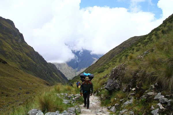 Machu Picchu Giden Inca Tresi Peru Mart 2019 Nka Patikası — Stok fotoğraf