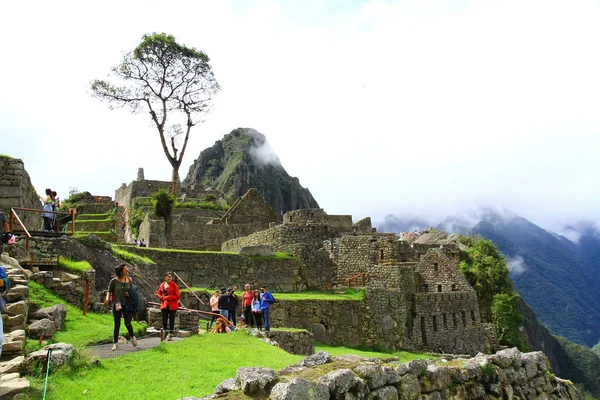 Machu Picchu Ancient City Urubamba River Valley Perú Una Vista — Foto de Stock