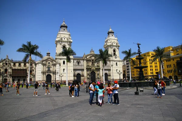 Lima Peru April 2019 Utsikt Från Plaza Armas Lima Government — Stockfoto