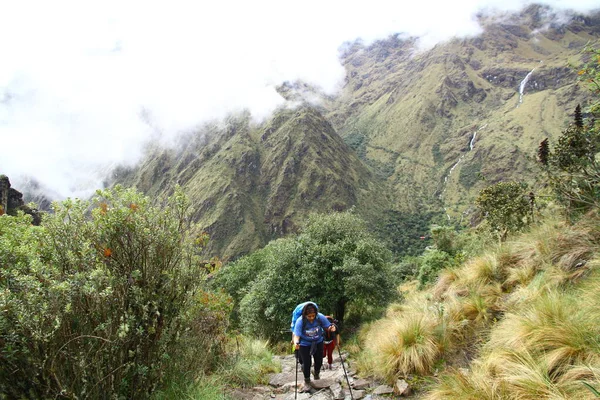 Inca Trail Machu Picchu Peru Marzo 2019 Caminatas Por Los — Foto de Stock