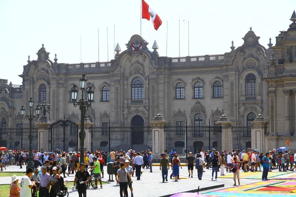 Lima Peru April 2019 Utsikt Från Plaza Armas Lima Government — Stockfoto