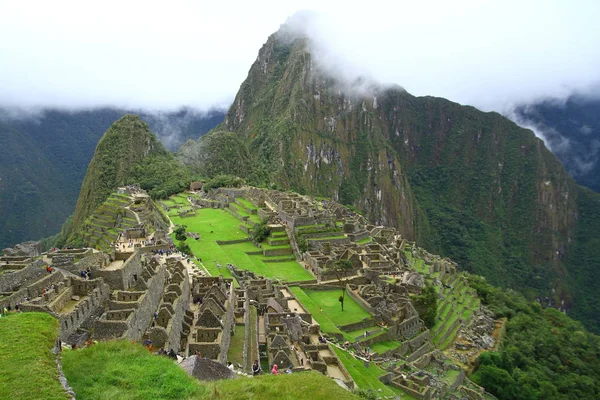 Machu Picchu Ókori Város Urubamba Folyó Völgye Peru Kilátás Machu — Stock Fotó