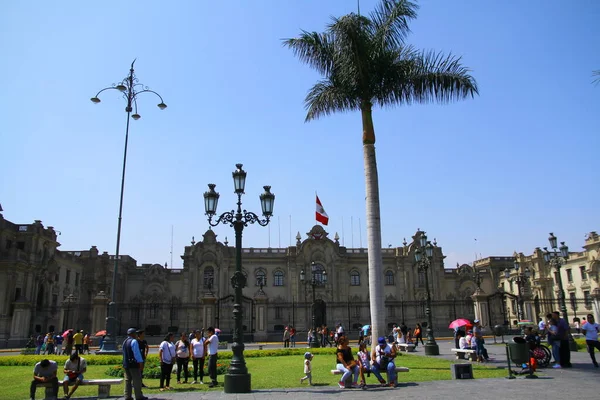 Une Vue Depuis Plaza Armas Qui Est Place Principale Ville — Photo