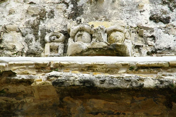 Detalles Arquitectónicos Del Palacio Palenque Antiguas Ruinas Mayas Chiapas México — Foto de Stock