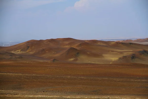 Hermoso Paisaje Desierto Con Diferentes Colores Suelo Reserva Nacional Paracas — Foto de Stock