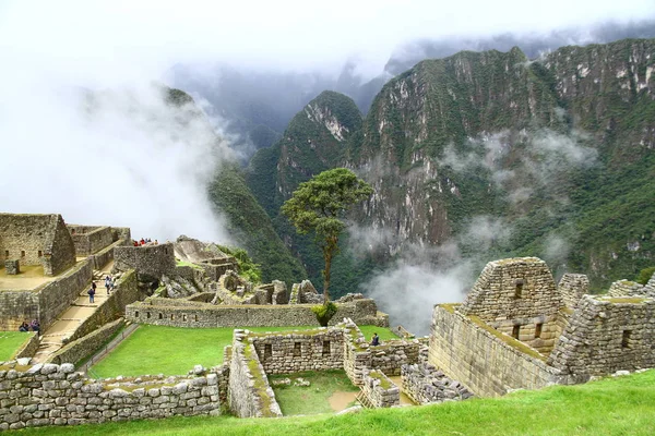 Machu Picchu Ancient City Urubamba River Valley Perú Una Vista — Foto de Stock