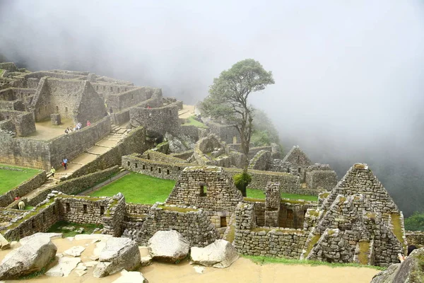 Machu Picchu Starożytne Miasto Dolina Rzeki Urubamba Peru Widok Machu — Zdjęcie stockowe