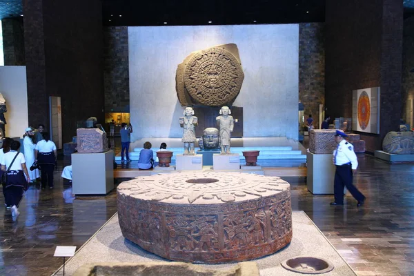 Национальная Музея Антропологии Мехико Город Мехико Мая 2019 Года Внутренний — стоковое фото