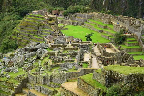 Machu Picchu Ókori Város Urubamba Folyó Völgye Peru Kilátás Machu — Stock Fotó