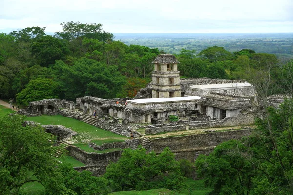 Palenque Mayan Ruins墨西哥恰帕斯 恰帕斯的帕伦克古玛雅遗址 — 图库照片