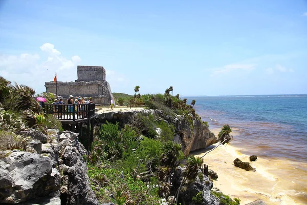 Tulum Régészeti Lelőhely Quintana Roo Mexikó 2019 Június Kilátás Maya — Stock Fotó