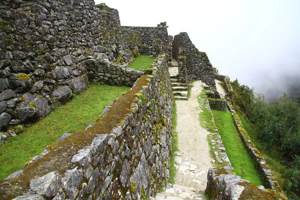Machu Picchu Ancient City Urubamba River Valley Pérou Une Vue — Photo