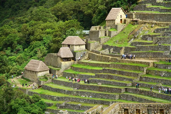 Machu Picchu Ókori Város Urubamba Folyó Völgye Peru Kilátás Machu — Stock Fotó