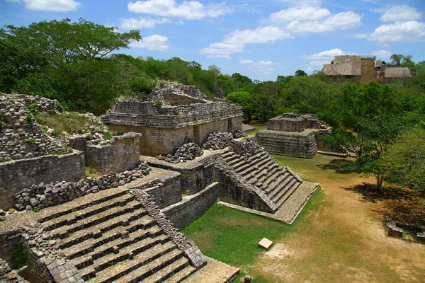 Balam Mayan Ruins Yucatan Mexico Junho 2019 Acrópole Que Pirâmide — Fotografia de Stock