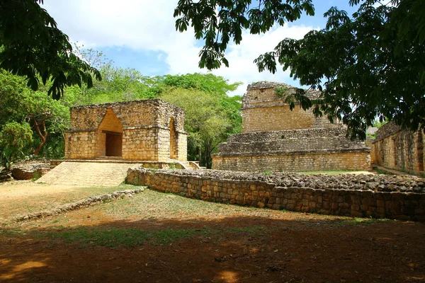 Balam Mayan Ruins Yucatan Mexico Junho 2019 Acrópole Que Pirâmide — Fotografia de Stock