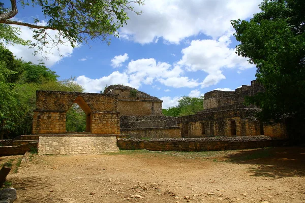 Balam Mayan Ruins Yucatan Mexico Червня 2019 Акрополь Головна Піраміда — стокове фото