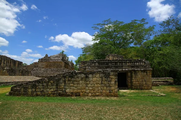 Balam Mayan Ruins Yucatan Mexico Junho 2019 Acrópole Que Pirâmide — Fotografia de Stock