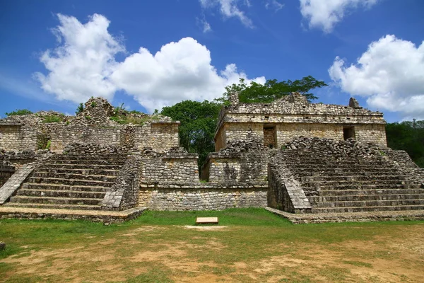 Balam Mayan Ruins Yucatan Mexico June 2019 雅典卫城是尤卡坦半岛Ek Balam考古遗址的主要金字塔 — 图库照片