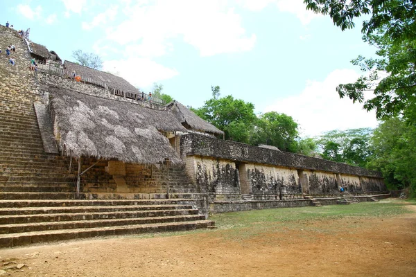 Balam Mayan Ruins Yucatan Mexico Junho 2019 Acrópole Que Pirâmide — Fotografia de Stock