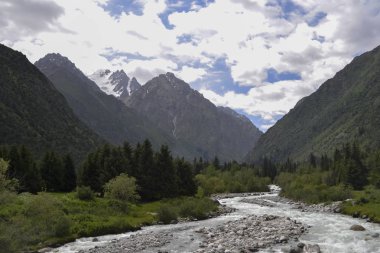 Vadiden akan dağ nehri.