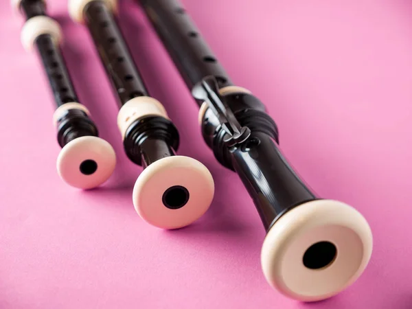 Closeup dari flute atau perekam — Stok Foto