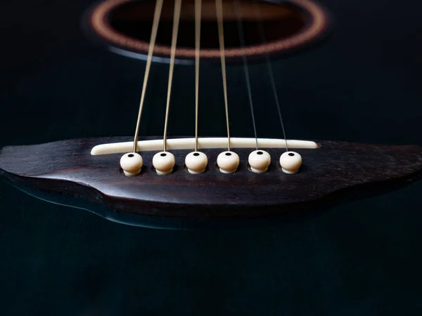 Close-up van een gitaar zadel — Stockfoto