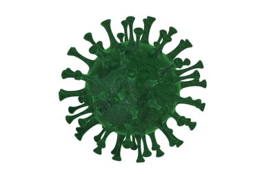 Mavi arka planda mikroskop altında eritrositlerde Coronavirus 'un viral enfeksiyonu veya COVID-19 hücresi. Hastalık hücresi ile salgın hastalık riski konsepti. 3d illüstrasyon.