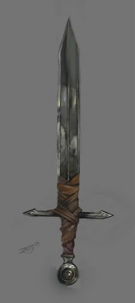 Rusty sword. Illustration. background