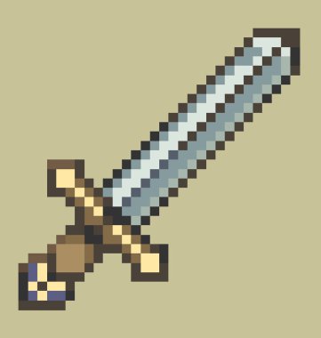 Piksel kılıç. Pixel Art