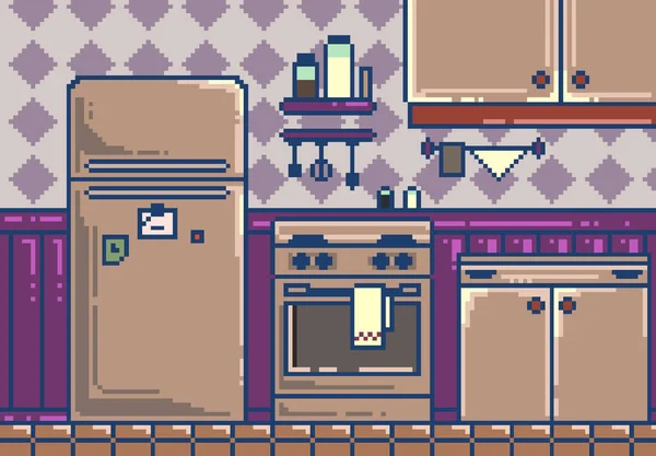 Piksel mutfak. Pixel Art