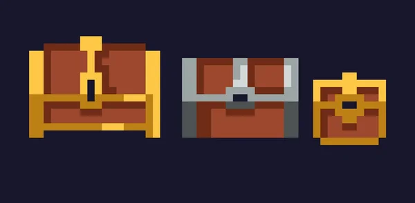 Ahşap sandık. Piksel sanat