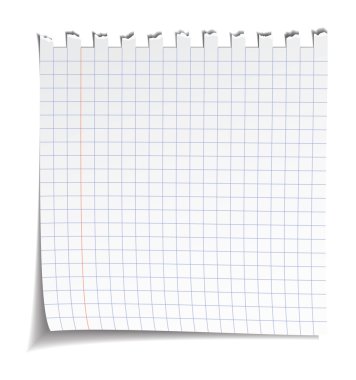 Beyaz kare not kağıdı, üzerinde beyaz izole