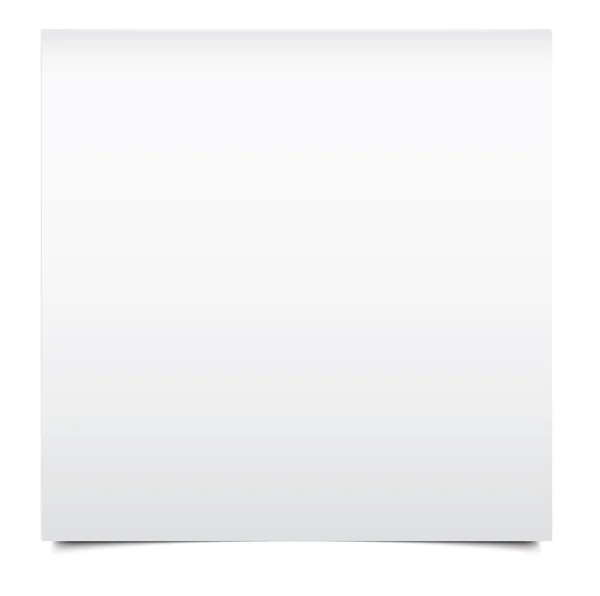 Papel branco quadrado post-it, isolado sobre branco — Fotografia de Stock