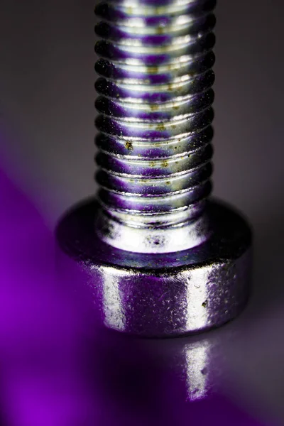Close-up of a screw head with dirty edge — 스톡 사진