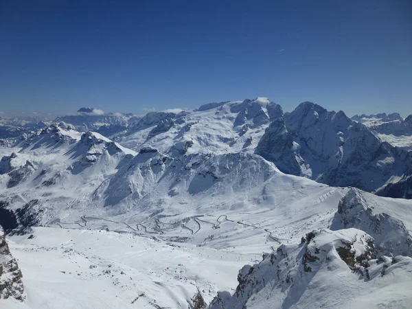 Alpine Panorama Dolomite Mountains — Stock Photo, Image