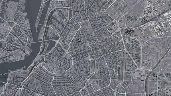 Abstrakcyjna Mapa Miasta Amsterdam Holandia Europa — Zdjęcie stockowe