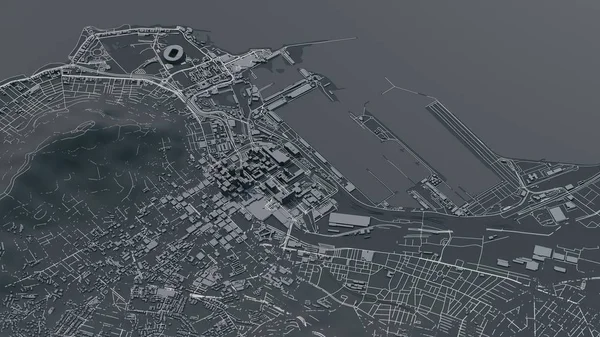 Digitaler Abstrakter Stadtplan Von Kapstadt Südafrika — Stockfoto