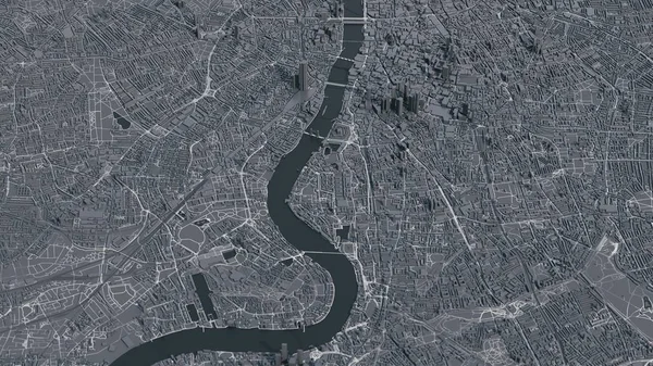 Digital Abstract City Map London England United Kingdom — Stock Photo, Image