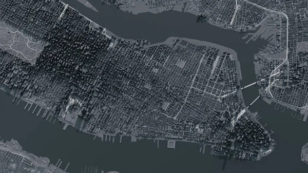 Digitaler Abstrakter Stadtplan Von New York City New York Usa — Stockfoto