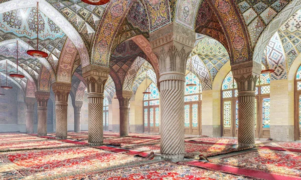 Nasir Molk Mezquita Interior Renderizado — Foto de Stock