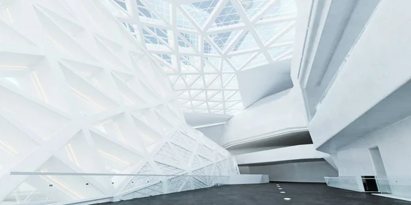 Modern Ofis Merkezinin Alışılmadık Yapısı Tasarım Oluşturma — Stok fotoğraf