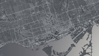 Toronto 3D haritası. 3d illüstrasyon